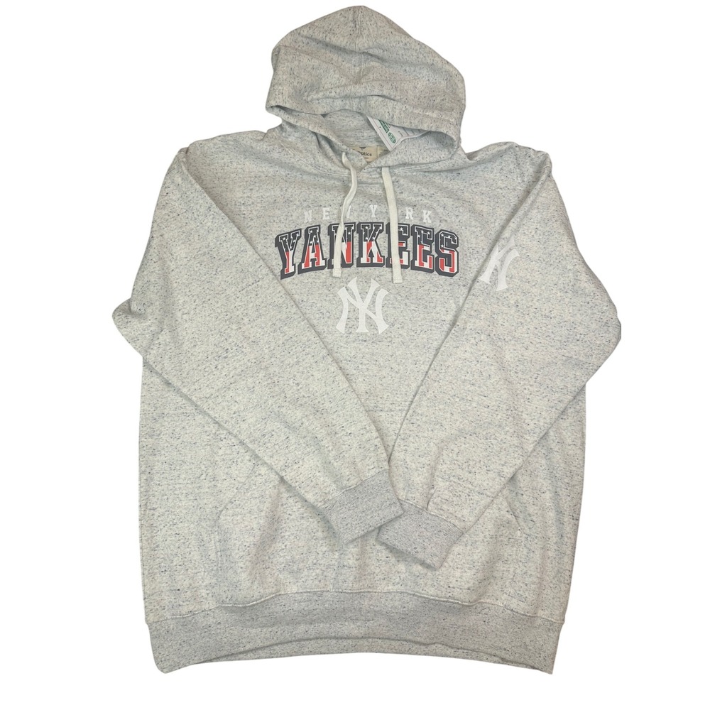 Fanatics New York Yankees Hoodie White Melange USA Flag Red Blue SAMPLE Mens 2XL